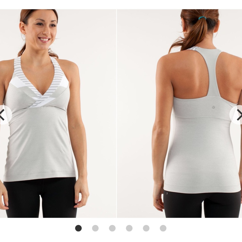Lululemon Deep Breath Tank Silver Spoon 8